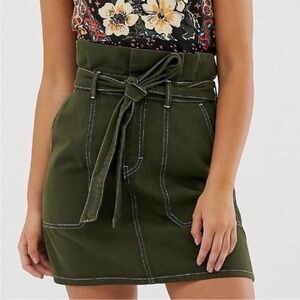 Free People Splendor in the Grass skirt Olive Green Army Green size 6